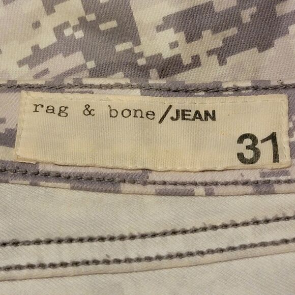 Rag & Bone Classic Grey Camo Digi Skinny Jeans Size 31 - Picture 5 of 7